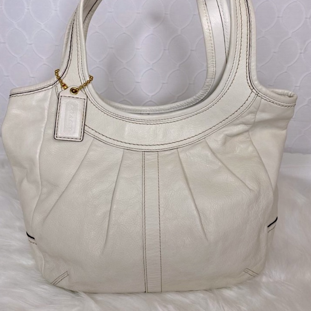 COACH ERGO Pleated Leather Tote